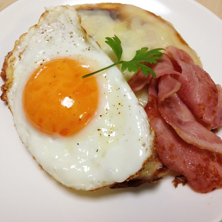お食事パンケーキ 目玉焼き チーズ ベーコン レシピ 作り方 By Colokitchen 楽天レシピ